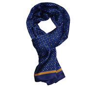 UK_Stone - Sciarpa da uomo 100% pura seta, motivo a pois, stile vintage a doppio strato