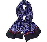 UK_Stone Sciarpa da uomo in 100% pura seta, motivo cachemire a pois, stile vintage, doppio strato, da uomo, Taglia unica