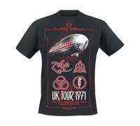 UK TOUR 1971 T-Shirt LED ZEPPELIN Multicolore Unisex Adulto