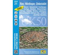 UK50-21 Ries, Nördlingen, Dinkelsbühl: Ansbach, Gunzenhausen, Feuchtwangen, Bopfingen, Neresheim, Wassertrüdingen, Herrieden, Bechhofen, Wemding, ... i.Bay., Lauchheim, Altmühlsee, Hesselberg
