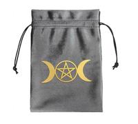 Ukbzxcmws Sacchetto di immagazzinaggio dei tarocchi della flanella del gioco da tavolo della carta del gioco coulisse borsa oracoli carta rune borsa da viaggio sacchetti gioielli, Ztd13