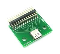 Ukbzxcmws Scheda di prova PCB di tipo C per adattatore femmina a 24 pin con barra a perno doppio lato inserto