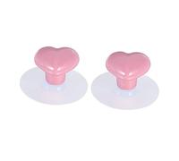 UKCOCO 1 Paio ganci per ante dei cassetti pomello del cassetto a cuore maniglia a cuore gancio ganci a ventosa pomelli delle ante dei cassetti ganci in ceramica Nessun pugno allacciare
