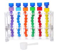 UKCOCO 1 set di provette Stem Science con supporto per bambini - Giocattoli per ordinare e contare i colori - Strumenti di apprendimento Montessori per le competenze matematiche e lo sviluppo