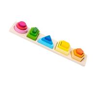 UKCOCO 1 Set Educativo Legno per Ordinamento e Colori Puzzle Geometrico Interattivo per Sviluppo e nei per Apprendimento Precoce e Giochi