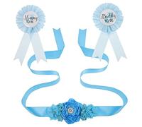 UKCOCO 1 set Fascia Maternità e Distintivi per Shower Fascia Distintivi Accessori Eleganti e Riutilizzabili per Festa e Foto Maternità per Genitori