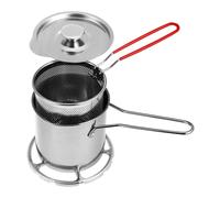 UKCOCO 1 set Pentola Friggitrice Acciaio Inossidabile con Removibile Design e Antiscivolo per Tempura e Frittura Profonda e Facile da Usare