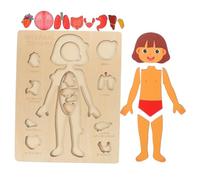 UKCOCO 1 set Puzzle Legno Educativo per Comprendere La Struttura Del Corpo Completo per Attività Scolastiche e Genitore Didattico per Prescolari