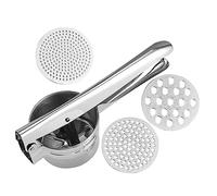 UKCOCO 1 set Schiacciapatate Manuale in Acciaio Inossidabile Strumento Multifunzionale per Purè Design Ergonomico e Antiscivolo per Verdure Fresche e Frutta per e Cucine Professionali