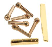 UKCOCO 1 set Sostituzione per Dado e Perni Della Chitarra Accessori Pratici per Chitarra Acustica Include Dado Metallo e Perni Sintonizzazione per Installazione Facile e Veloce