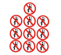 UKCOCO 10 pezzi Adesivi Sicurezza No Leaning Autoadesivi per e Siti Costruzione Accattivante per Promuovere La Sicurezza Facili da su Superfici Lisce