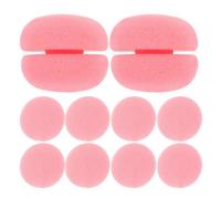 UKCOCO 10 Pezzi Bigodini in Spugna a Forma di Fungo per Donne, Rosa | Ricci Naturali, Morbidi e Confortevoli, Uso Domestico e Viaggio, Stile Versatile, per Chioma Lunghi o Corti