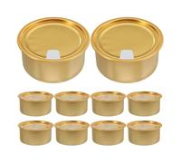 UKCOCO 10 Pezzi Contenitori Alimentari Vuoti in Alluminio da 150ml con Coperchio Ermetico Oro, Facili da Aprire Senza Attrezzi, per Conservazione Cibo e Viaggio