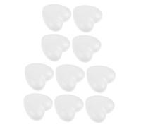 UKCOCO 10 Pezzi Cuori Decorativi Polistirolo per Fai da Te per Matrimonio Compleanni e Decorazioni Festive Colore Bianco Personalizzabili con Vernice e Colla