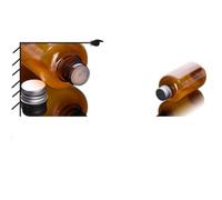 UKCOCO 10 Pezzi Flaconi Cosmetici Ricaricabili 200 Ml Pet Semitrasparente Marrone Chiaro con Coperchio in Alluminio e Tappo Interno, Contenitori per Lozione e Acqua, per Uso Personale