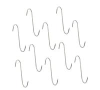 UKCOCO 10 pezzi Ganci Acciaio Inossidabile Forma S per Carne e Affumicatura Ganci Resistenti per Macellai Cuochi Bbq per Maiale Prosciutto Pollo e Manzo