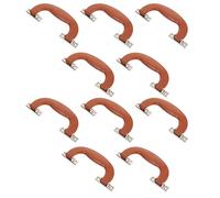 UKCOCO 10 Pezzi Maniglie Semirotonde in Plastica Antiscivolo per Sostituzione Valigia Impugnature Resistenti per Cassetta Attrezzi e Bagagli da Viaggio Compatibili e Facili da