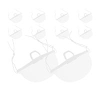 UKCOCO 10 Pezzi Maschera Trasparente Professionale per Viso con Copertura Naso Anti-goccia Riutilizzabile Protezione Confortevole e Traspirante per Ristoranti Saloni e Ambienti