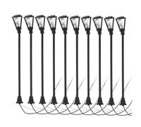 UKCOCO 10 pezzi Mini Lampioni da Strada in Miniatura per Giardino Esterno e Casa delle Bambole Facili da Installare Modelli Decorativi per Paesaggi e Strade in Miniatura