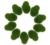 UKCOCO 10 Pezzi Muschio Artificiale Pietre Realistiche in Schiuma e Plastica Decorazione Versatile per Vasi da Fiori e Radici Piante Adatto per Decorazioni Interne e Artigianato