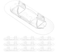 UKCOCO 10 Pezzi Organizzatore Cavi Trasparente Autoadesivo Supporti per Fili e Passacavi per Scrivania Facile Installazione senza Strumenti per Casa Ufficio e Laboratorio