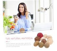 UKCOCO 10 Pezzi Palline Intrecciate in Rattan Naturale Decorazione Semplice per Casa e Ufficio Soprammobile da Tavolo Realizzato a Mano per Ambienti Caldi e Accoglienti