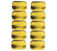 UKCOCO 10 pezzi Piatti Dorati in Alluminio Resistenti per Buffet e Adatti per Cottura e Conservazione Alimenti Caldi e Freddi