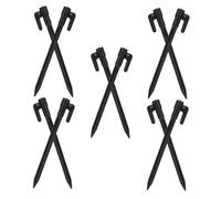 UKCOCO 10 Pezzi Picchetti Della Tap Stakes Palo Della in Plastica Per Decorazioni Esterne Picchetto Da Campeggio All'aperto Bistecche Per Plastica Nero