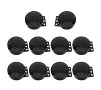 UKCOCO 10 Pezzi Plastica Nera Griglia Altoparlante Rotonda Maniglia 57mm | Copertura a Maglia un Pezzo, Fissaggio Rapido e Supporto Strutturale, per Subwoofer Auto e Diffusori Domestici