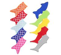 UKCOCO 10 pezzi Sacchetti Ghiaccioli Riutilizzabili in Materiale Resistente Maniche Protettive per Lecca-lecca Ghiacciati Design Sirena e Squalo Compatti e Facili da Pulire per Stagione