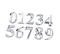UKCOCO 10 pezzi Targhette Numeriche Moderne Argento per Indirizzi e Stanze Facile Installazione e Rimozione Design Elegante e Leggibile per Uso Ed
