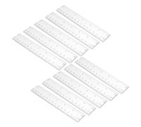 UKCOCO 10 pezzi Trasparenti in Plastica Righello Dritto per Scuola e con Segni Precisi su Entrambi Lati Strumento Versatile per Misurazioni Accurate e Attività Creative