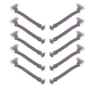 UKCOCO 10 Pezzi Trecce Fatto a Mano Grigie per Decorazioni Natalizie e Lavoretti per Costumi di Halloween Materiale Artigianale per Bambole a Forma di Folletto e Cucito Creativo