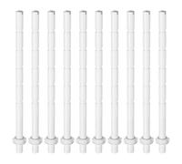 UKCOCO 10 pz Pulsante WC Vite Pulsante WC Asta Pulsante di Lavaggio Serbatoio Pulsanti Aste Parti WC Accessori per Kit di Ricambio Valvola a Doppio Scarico Plastica Bianca Allungare Acqua WC