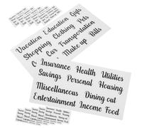 UKCOCO 10 set Etichette Adesive Budget per Buste Contanti Etichette Compact con Font per Organizer Finanziario Adesivi Distintivi per Gestione Fondi Quotidiana e Bilancio Familiare