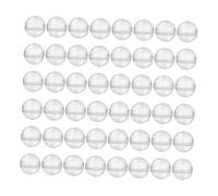 UKCOCO 100 Capsule Rotonde Trasparenti da 50Mm Contenitori di Plastica Vuoti per Distributori di Gomme da Masticare Piccoli Contenitori Apertura Facile per Esposizione e Giochi