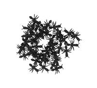 UKCOCO 100 Halloween Plastica Nera Giocattoli Scherzo Realistici per Decorazioni Regalo Feste Spaventoso