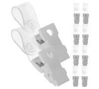 UKCOCO 100 pezzi Clip Badge Piccoli in Plastica Bianco Portabadge Leggeri e Compatti per Targhette Id Clip per Cartellini Lavoro per Infermieri Ufficio e Personale Medico
