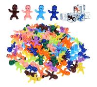 UKCOCO 100 pezzi Mini Bambole Plastiche per Pose Uniche Decorazioni Creative per Shower e Feste Tema Giochi con Cubetti di Ghiaccio e Regali Festivi