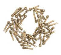 UKCOCO 100 Pezzi Miniature Microfono Vintage in Lega di Zinco Oro | Foro Filettato Standard, Finitura Anticata, Accessorio Fai, per Principianti e Ragazzi, Borse e Portachiavi