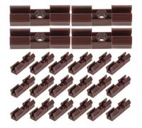 UKCOCO 100 set di connettori invisibili per pannelli di mobili, elementi di | Elementi di fissaggio a vite, 0,94" x 0,28", clip per legno a scomparsa, per pannelli a griglia, listelli, profili