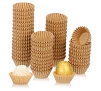 UKCOCO 1000 Pirottini in Carta Kraft per Mini Muffin e Tartufi al Cioccolato, Resistenti e Pratici, Forma Rotonda, per Shower e Ringraziamenti