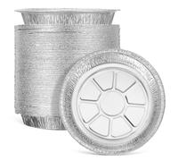 UKCOCO 100pezzi Teglie Rotonde Alluminio per Friggitrice ad Aria Contenitori Usa e Getta Resistente Alte Temperature per Cottura Uniforme di Pane e Arrosti