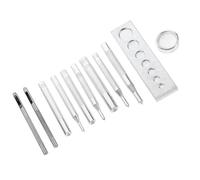 UKCOCO 11 Pezzi Kit Attrezzi per Bottone Pressione in Pelle Punzoni Rivetti e Base Bottoni per Abbigliamento Scarpe e Borse Strumenti per Fissaggio Automatici Set Completo per Cucito e