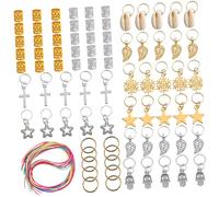 UKCOCO 110pezzi Fermagli per Capelli Tubicini per Dreadlocks Anelli per Intrecciare Capelli Fai da Te