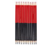 UKCOCO 12 Matite in Legno per Falegnami Rosse e Blu Cancellabili Doppio Colore Preaffilate per Disegno e Schizzi Professionali e Hobbisti