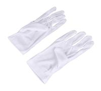 UKCOCO 12 paia Guanti Etiquette Elasticizzati in Poliestere per Gioielleria Bianchi Protettivi Antiscivolo e Riutilizzabili Unica per Lavori Manuali e Ispezioni