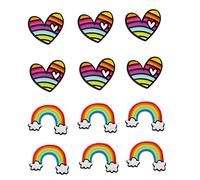 UKCOCO 12 pezzi Acriliche Badge Decorativi per Abbigliamento Design Creativo e Materiali Resistenti per Costumi e Outfit Fashion