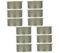 UKCOCO 12 Pezzi Lattine in Latta Alimentare con Coperchio Contenitori Ermetici per Carne e Dolci Scatole Vuote per Biscotti e Caramelle Barattoli Riutilizzabili per Festa e Conservazione