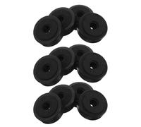 UKCOCO 12 Pezzi Piedini Antiscivolo Neri per Altoparlanti Ammortizzatori per Amplificatori CD Dvd Piedini Isolanti Antivibrazione con Base in Spugna Protezione Pavimento Facile